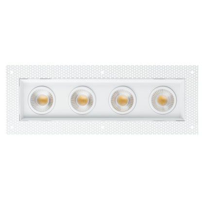 GDL-G97220Goodlite G-97220 3.5″ 52W 4 Head Gimbal Trimless Spotlight Selectable CCT