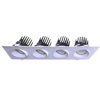GDL-G98724Goodlite Pura G-98724 3.5" 80W LED 4 Head Gimbal Selectable CCT/Wattage