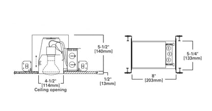 CLD-HALO-E4ICATSBHALO E4ICATSB 4" IC Air-Tite New Construction Housing 120V w/ Socket Bracket