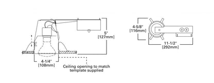 CLD-HALO-E4RTATSBHALO E4RTATSB 4" NON-IC Air-Tight Remodel 120V w/ Socket Bracket