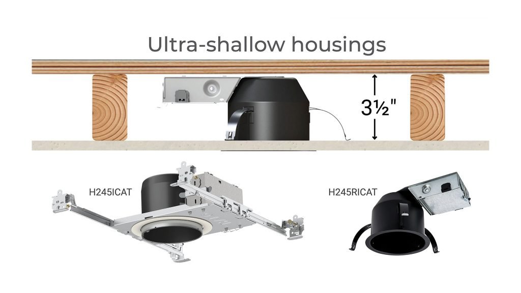CLD-HALO-H245RICATHALO H245RICAT 4" IC Airtight Ultra-Shallow Remodel LED Housing