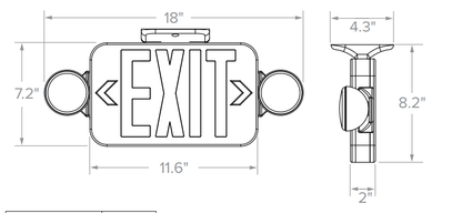 Hubbell-CCRRCHubbell CCRRC Combination Exit/Emergency Light Universal Face Remote Capacity