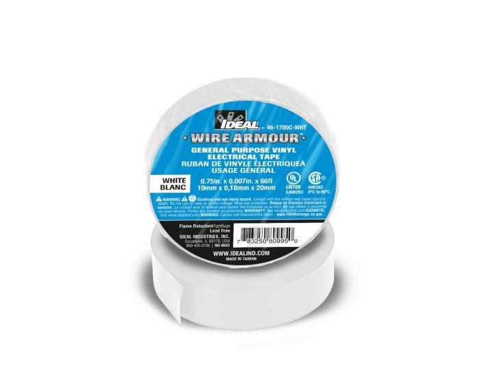 IDEAL-46-1700C-WHTIDEAL General Purpose Electrical Vinyl Tape
