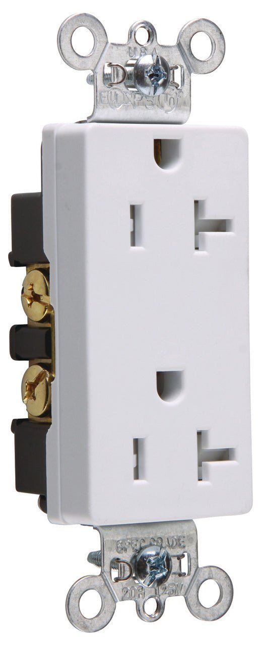 LEG-TR26342WLegrand TR26342W 20A 125V Spec-Grade Tamper-Resistant Decorator Duplex Receptacle