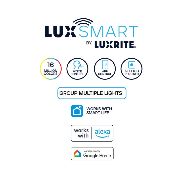 LUXRITE-LR22742Luxrite LR22742 4" 10.5W LED Square Recessed Slim Wafer Selectable RGBW