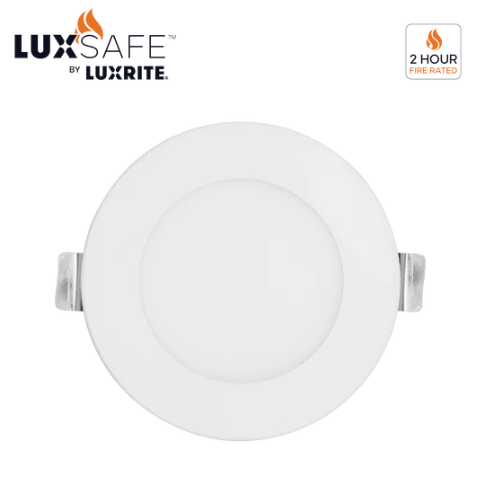 LUX- LR23480Luxrite LR23478 3" 8W LED Fire Rated Wafer Selectable CCT
