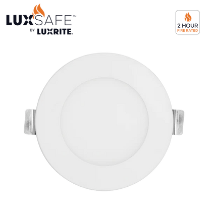 LUX- LR23480Luxrite LR23478 3" 8W LED Fire Rated Wafer Selectable CCT