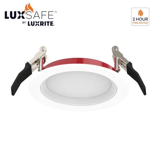 LUXRITE-LR23491Luxrite LR23491 4" 10W LED Fire Rated Baffle Wafer Selectable CCT