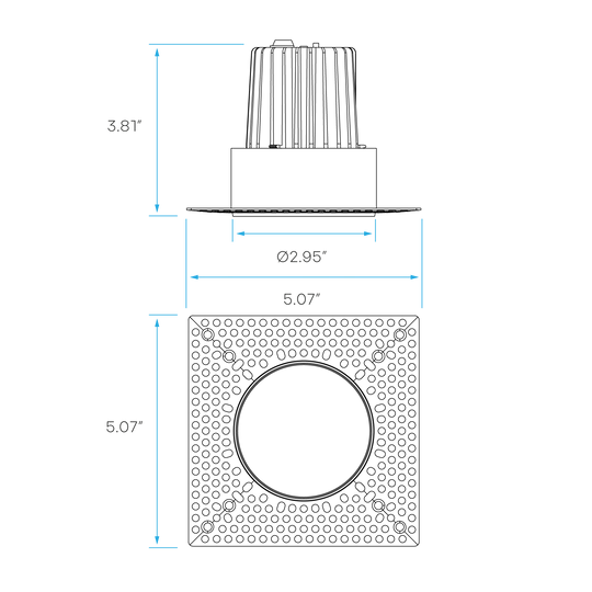 LUXRITE-LR2545Luxrite LR25454 3" 15W LED Trimless Spotlight Selectable CCT