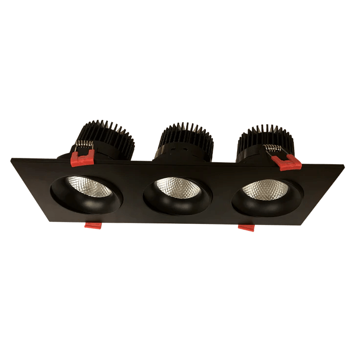 LUXRITE-LR32186Luxrite Portland 4" 36W LED Square Gimbal Tri-Head Spotlight Selectable CCT