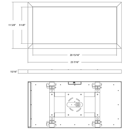 RAB-SMPFA1X2RT22UNVTWRAB 22W LED Surface Mount 1FT X 2FT Selectable CCT