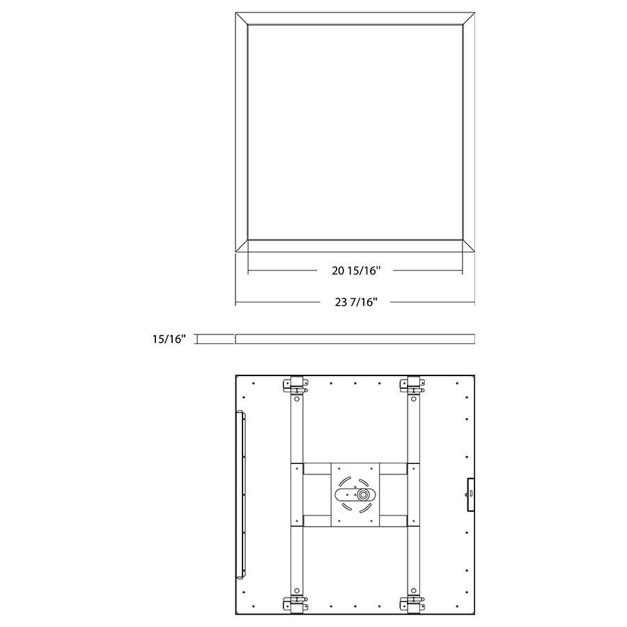 RAB-SMPFA2X2S45UNVTWRAB 45W LED Surface Mount 2FT X 2FT Selectable CCT