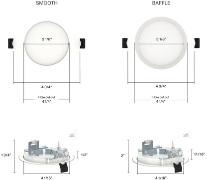 RAB-WFRL4R99FA120WBRAB 9W LED 4" Round Edge-Lit Wafer Selectable CCT