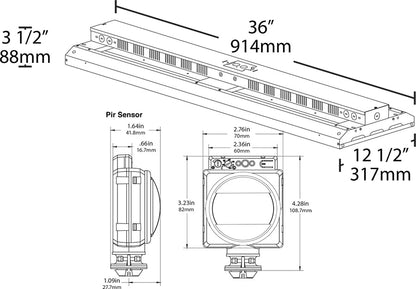 RAB-ARBAY3-215NRAB Aerobay 3FT 215W LED Hi-Bay 40K/50K