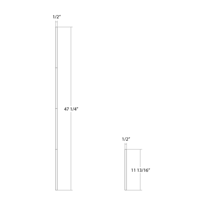 RAB-CD34STEM-ZRAB CD34FA 48" Pendant Stem For CD34FA Cylinders