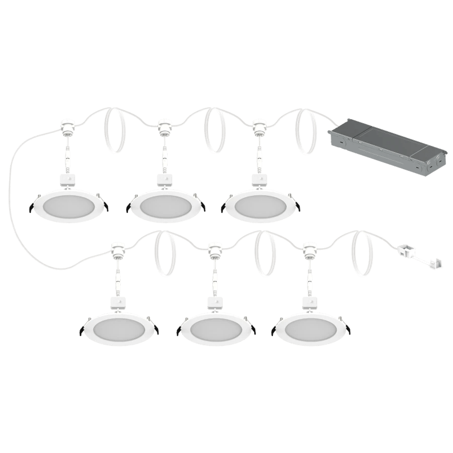 RAB-DAISYKIT6RAB DaisyKit6 6" 11W Downlight Wafer 6 Pack Selectable CCT