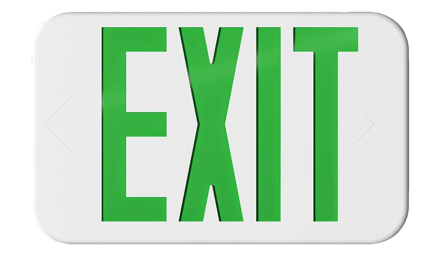 RAB-EXIT34-GRAB EXIT34 LED Exit Sign Red/Green Emergency Backup