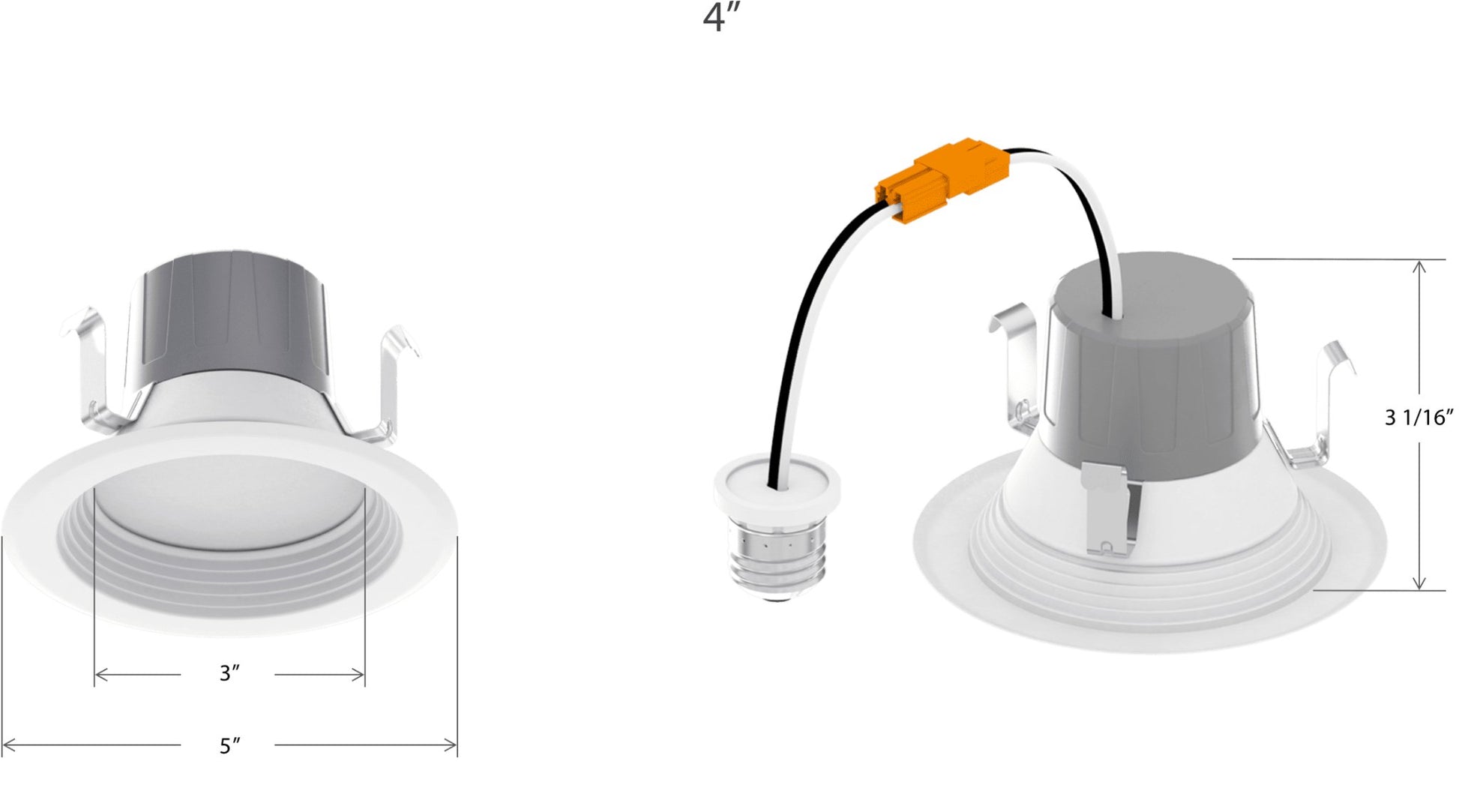 RABR48B/RGBRAB R48B 8W LED 4" Retrofit Downlight RGBW