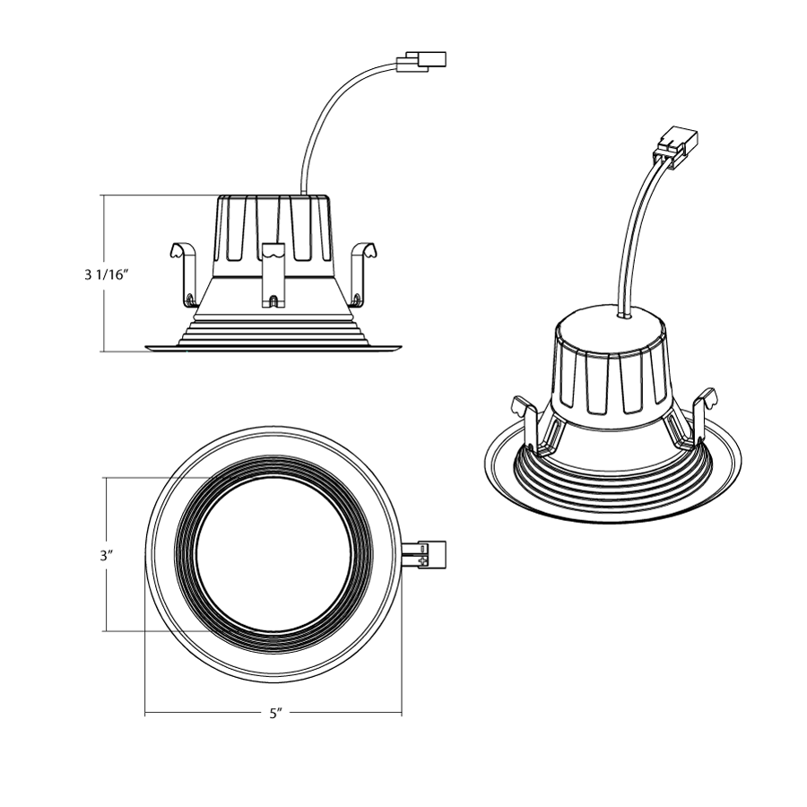 RABR48B/RGBRAB R48B 8W LED 4" Retrofit Downlight RGBW