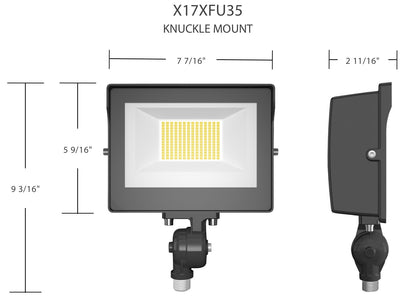 RAB-X17XFU35WRAB X17 35W LED Flood Light Knuckle Mount Selectable CCT