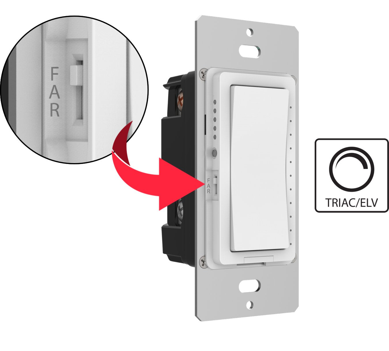 RAB-XDIM/LCBRAB XDIM In-Wall Dimmer With Bluetooth Option