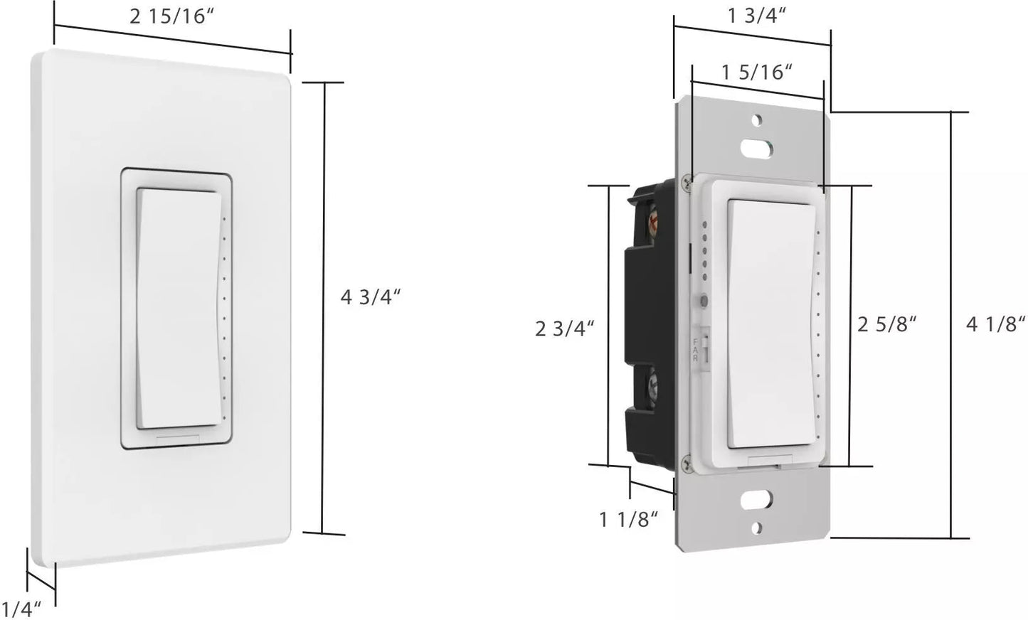 RAB-XDIM/LCBRAB XDIM In-Wall Dimmer With Bluetooth Option