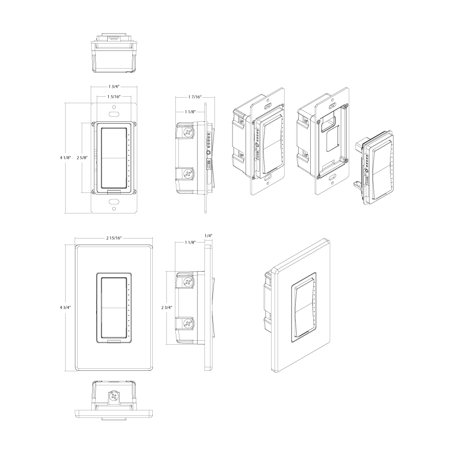 RAB-XDIM/LCBRAB XDIM In-Wall Dimmer With Bluetooth Option