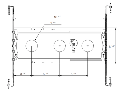 RAY-NCH150RAYHIL New Construction Plate for RAD15 Recessed Downlight