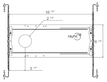 RAY-NCH250RAYHIL New Construction Plate for RAD25 Recessed Downlight