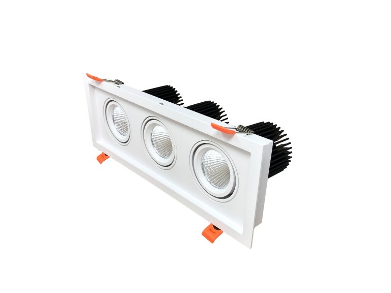 RAY-RAD-3H-CCTRAYHIL RAD3H 36W Triple Head LED Recessed Downlight 38° Selectable CCT