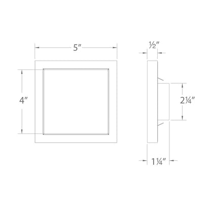 WAC-FM-05SQ-930-WTWAC Lighting FM-05SQ 12W 5" Square Surface Mount 30K/35K