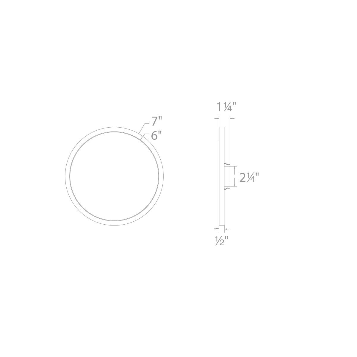 WAC-FM-07RN-930-WTWAC Lighting FM-07RN 15W 7" Round Surface Mount 30K