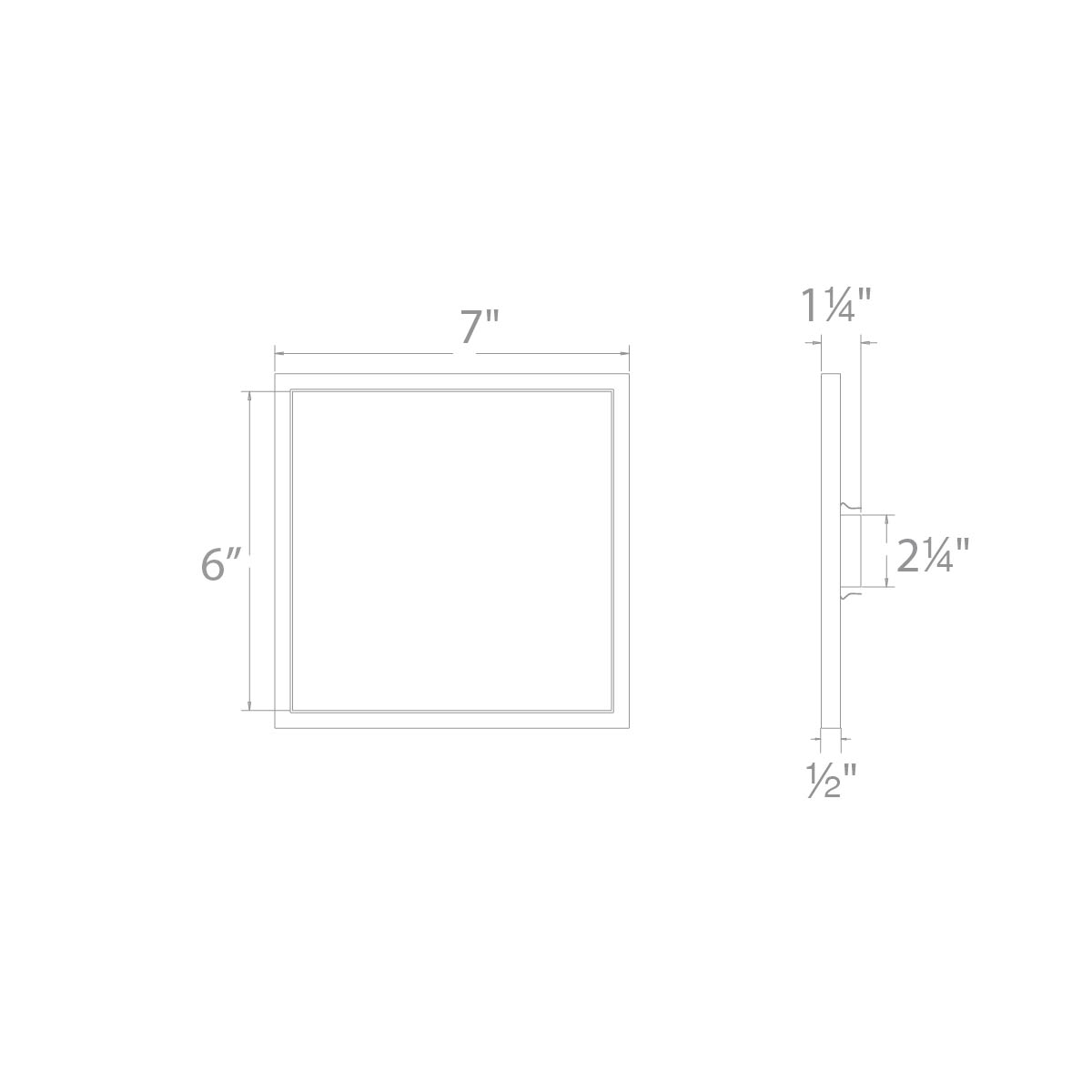 WAC-FM-07SQ-930-WTWAC Lighting FM-07SQ 15W 7" Square Surface Mount 30K