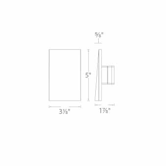 WAC-WL-LED210-C-WTWAC Lighting WL-LED210 3.5W Vertical LED Wall Light 30K