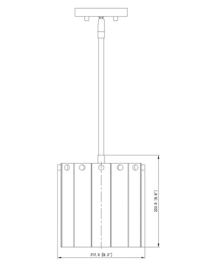 1943P12-MGLDZ-Lite 1943 Glacier Small Pendant Chandelier