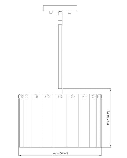 1943P12-MGLDZ-Lite 1943 Glacier Small Pendant Chandelier