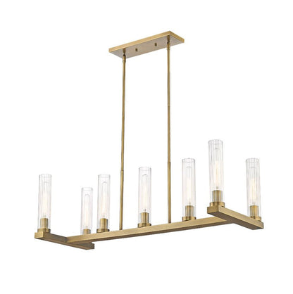 3031-6RBZ-Lite 3031 Beau Collection Linear Island Chandelier