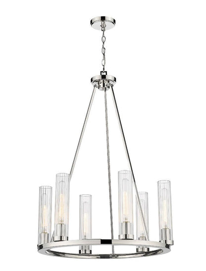 3031-6PNZ-Lite 3031 Beau Collection Round 6-15 Bulb Chandelier