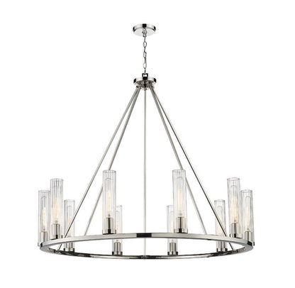 3031-10PNZ-Lite 3031 Beau Collection Round 6-15 Bulb Chandelier