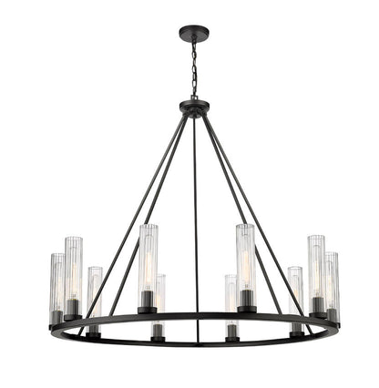 3031-10BRZZ-Lite 3031 Beau Collection Round 6-15 Bulb Chandelier