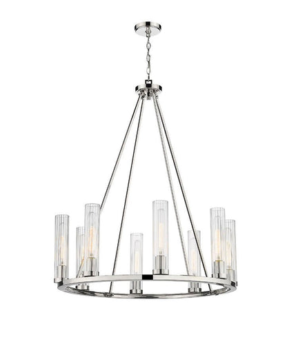 3031-8PNZ-Lite 3031 Beau Collection Round 6-15 Bulb Chandelier