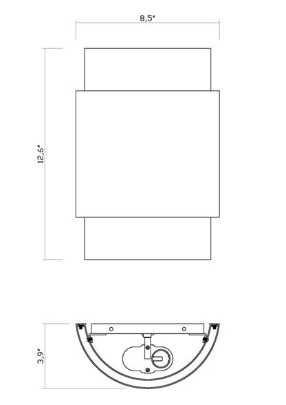 739S-BRZ-RBZ-Lite 739 Harlech 2 Bulb Wall Sconce