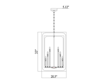 3038-12RBZ-Lite Easton 12 Bulb Chandelier