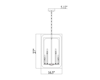 3038-8RBZ-Lite Easton 8 Bulb Chandelier