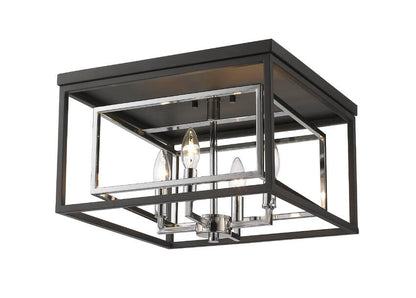 457F-CH-MBZ-Lite Euclid 457 Collection 4 Bulb Flush Mount