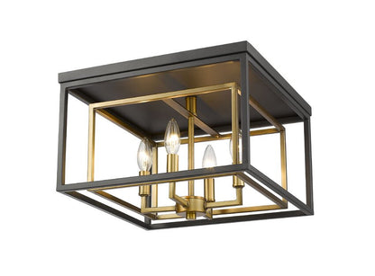 457F-OBR-BRZZ-Lite Euclid 457 Collection 4 Bulb Flush Mount