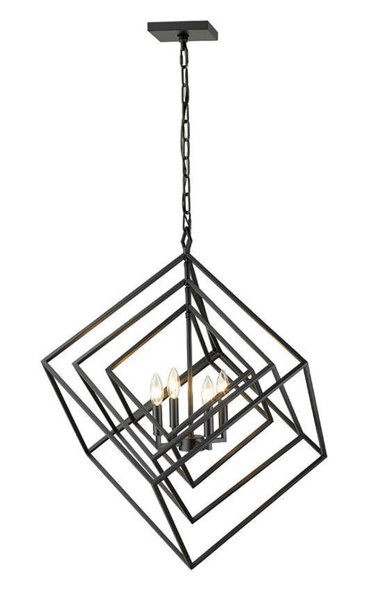 457-4MBZ-Lite Euclid Collection 3-12 Bulb Chandelier