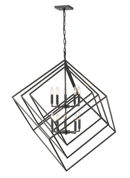 457-10MBZ-Lite Euclid Collection 3-12 Bulb Chandelier