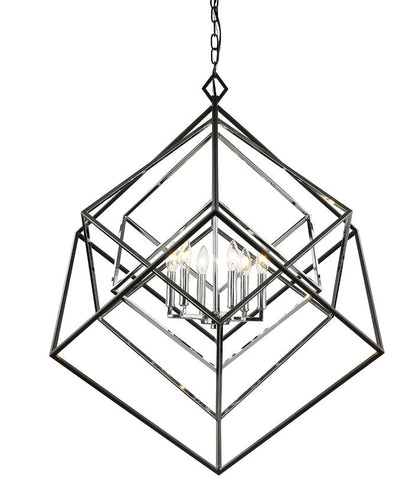 457-6CH-MBZ-Lite Euclid Collection 3-12 Bulb Chandelier