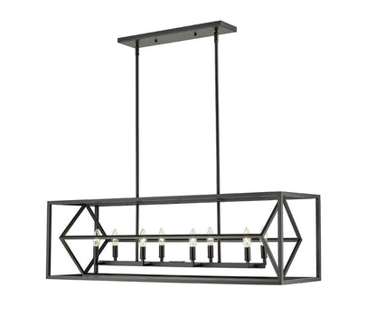 457-8L-MBZ-Lite Euclid Linear 8 Bulb Chandelier